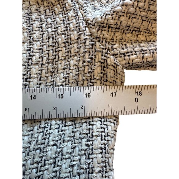 White House Black Market Womens Size S Double Breasted Tweed Peacoat Silk Blend - Picture 4 of 8